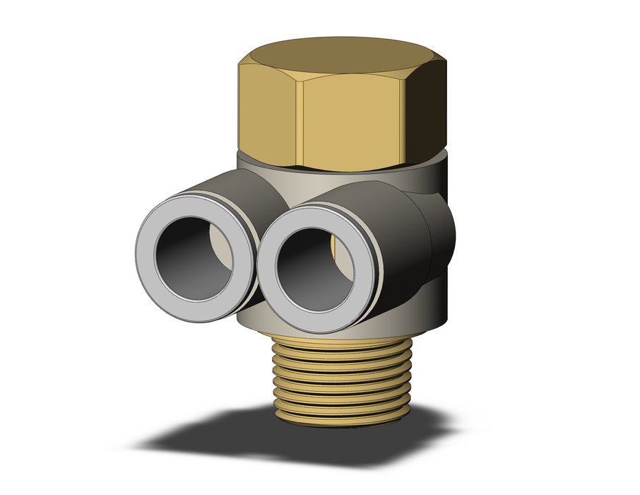 KQ2ZF10-03AS FITTING, BR UNI FEMALE ELBOW