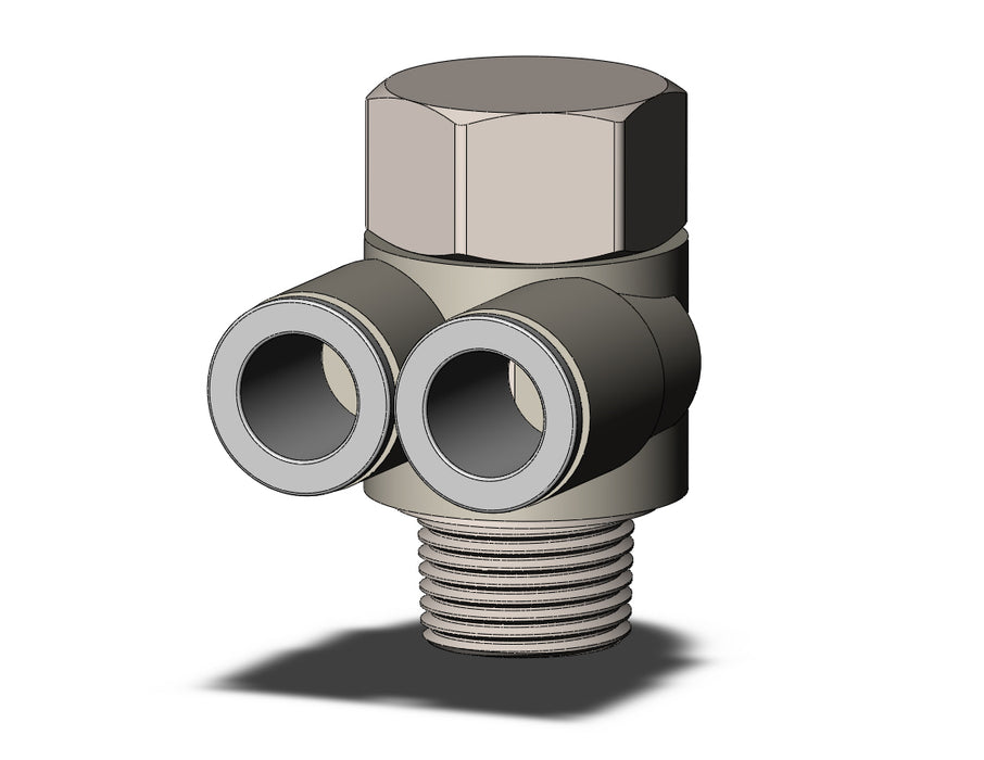 KQ2ZF10-03NS FITTING, BR UNI FEMALE ELBOW