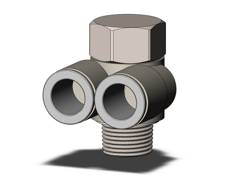KQ2ZF12-03NS FITTING, BR UNI FEMALE ELBOW