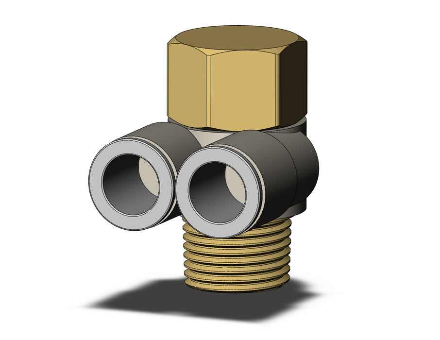 KQ2ZF12-04AS FITTING, BR UNI FEMALE ELBOW