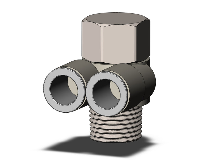 KQ2ZF12-04NS FITTING, BR UNI FEMALE ELBOW