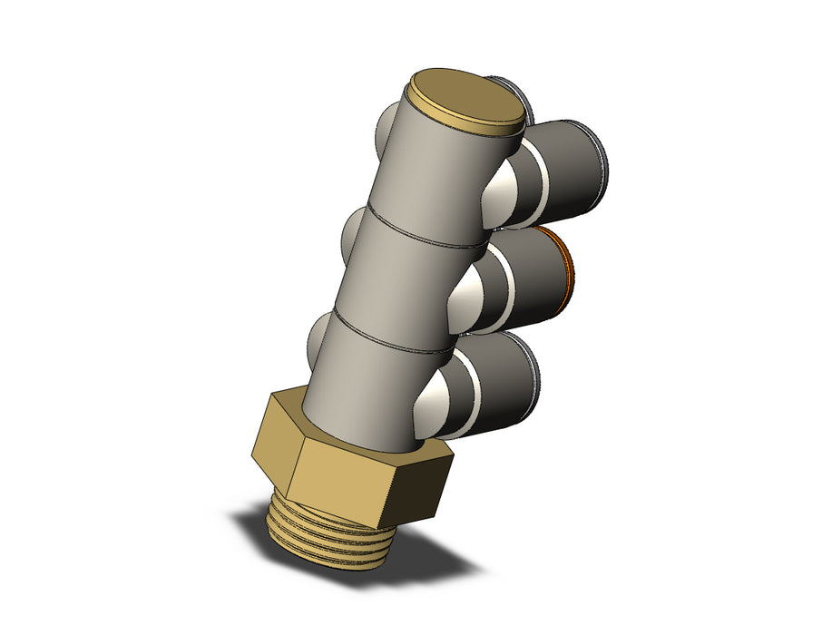 KQ2ZT10-04AP FITTING, TPLE BR UNI MALE ELBOW