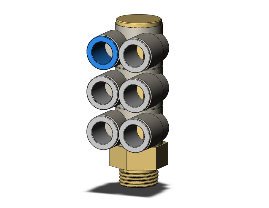 KQ2ZT12-04AP FITTING, TPLE BR UNI MALE ELBOW