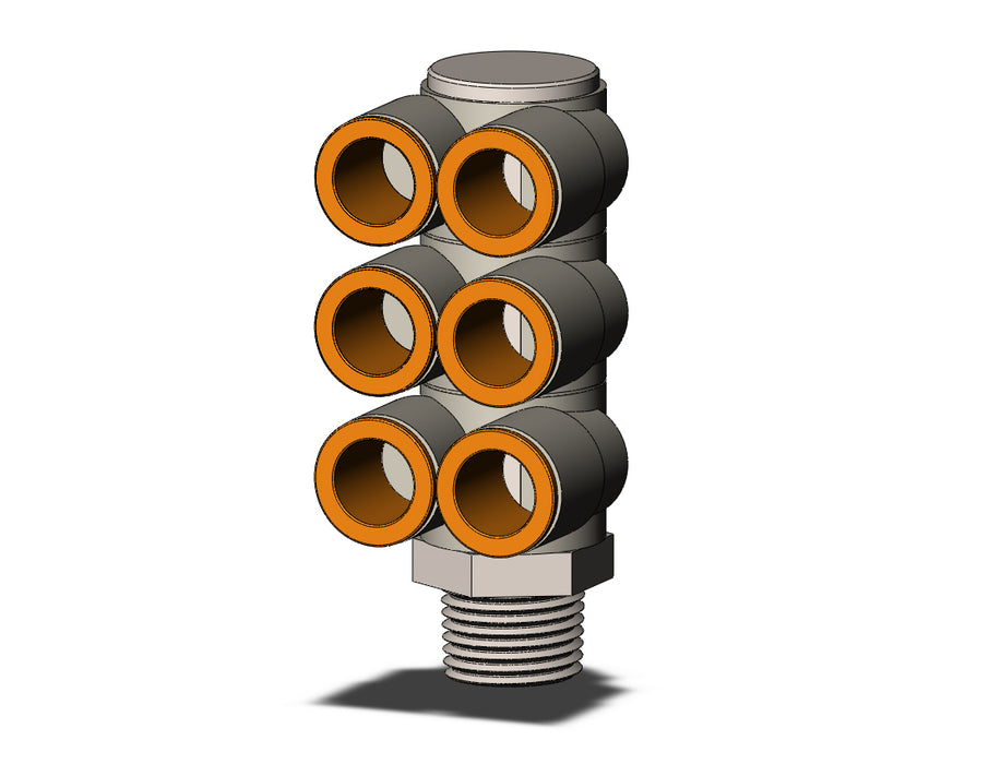KQ2ZT13-37NS FITTING, TPLE BR UNI MALE ELBOW