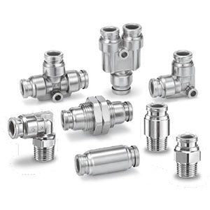 KQG2H08-00-F FITTING, METAL ONE TOUCH, SS