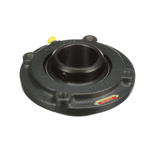 Sealmaster MFCD-40 Mounted Ball Bearings, Black Oxide Bearing, 4 Bolt Piloted Flange Bearings, 2-1/2" Diameter, Cast Iron Housing, Double Set Screw Locking, Felt Labyrinth Seal, Wide Inner Race