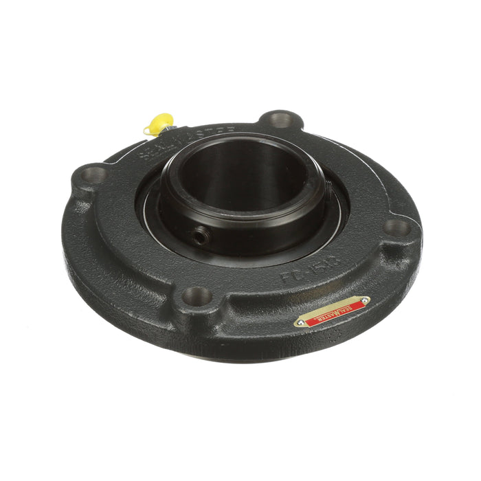 Sealmaster MFCD-48 Mounted Ball Bearings, Black Oxide Bearing, 4 Bolt Piloted Flange Bearings, 3" Diameter, Cast Iron Housing, Double Set Screw Locking, Felt Labyrinth Seal, Wide Inner Race