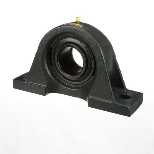 Sealmaster MHP-47 Mounted Ball Bearings, Black Oxide Bearing, Pillow Block Bearings, 2-15/16" Diameter, Cast Iron Housing, Set Screw Locking, Felt Labyrinth Seal, Wide Inner Race