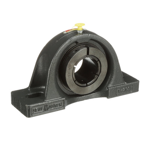 Sealmaster NP-39T HT Mounted Ball Bearings, Black Oxide Bearing, Pillow Block Bearings, 2-7/16" Diameter, Cast Iron Housing, Concentric Locking, Nomex Seal, High Temperature Seal, High Temperature Grease, Wide Inner Race