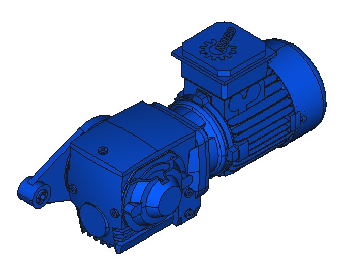 Nord N5311-15 0.75 HP, 24.01:1 ratio, 1.25" bore Helical-Worm Gearmotor - Power Motion