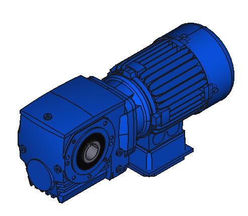 Nord N5311-10C-CT 0.75 HP, 27.21:1 ratio, 1.25" bore Helical-Worm Gearmotor without Cover or Torque Arm - Power Motion