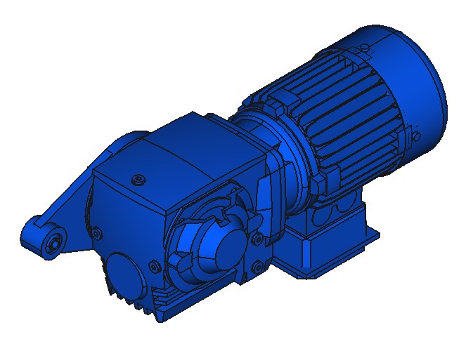 Nord N5311-10C 0.75 HP, 27.21:1 ratio, 1.25" bore Helical-Worm Gearmotor - Power Motion