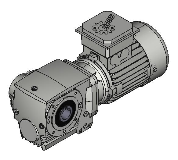 Nord N5311-14-T-N4X 3/4 HP, 50.63:1 ratio, 1.25" bore Helical-Worm Gearmotor Washdown without Torque Arm - Power Motion