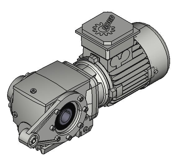 Nord N5311-14A-N4X 3/4 HP, 50.63:1 ratio, 1.25" bore Helical-Worm Gearmotor Washdown - Power Motion