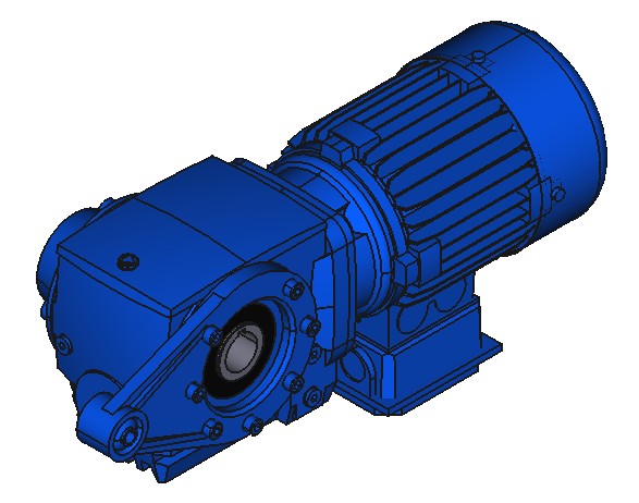 Nord N5311-1C 3/4 HP, 11.63:1 ratio, 1.25" bore Helical-Worm Gearmotor - Power Motion