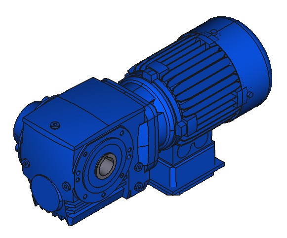 Nord N5311-10C-T 0.75 HP, 27.21:1 ratio, 1.25" bore Helical-Worm Gearmotor without Torque Arm - Power Motion
