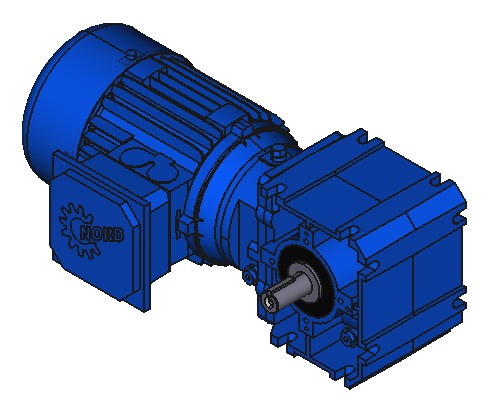 Nord N5316-2 0.33 HP, 36:1 ratio, 3/4" shaft Helical-Worm Gearmotor - Power Motion