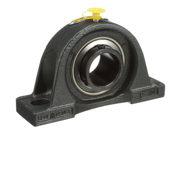 Sealmaster NP-32 DRT Mounted Ball Bearings, Black Oxide Bearing, Pillow Block Bearings, 2" Diameter, Cast Iron Housing, Set Screw Locking, Triple Lip Seal, High Contamination, Wide Inner Race