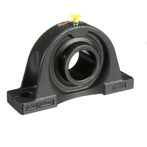 Sealmaster NP-32 HTC Mounted Ball Bearings, Black Oxide Bearing, Pillow Block Bearings, 2" Diameter, Cast Iron Housing, Set Screw Locking, Contact Seal, High Temperature Seal, High Temperature Grease, Wide Inner Race