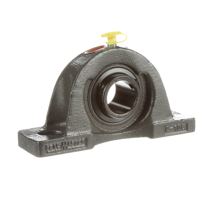 Sealmaster NP-16 HTA Mounted Ball Bearings, Black Oxide Bearing, Pillow Block Bearings, 1" Diameter, Cast Iron Housing, Set Screw Locking, Felt Labyrinth Seal, High Temperature,  Air Handling Housing Fit, Wide Inner Race