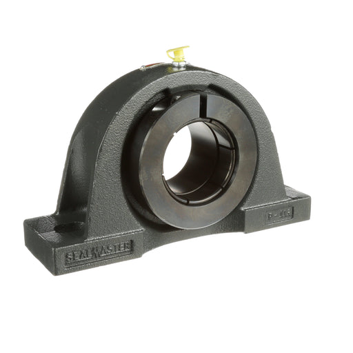 Sealmaster NP-12T CXU Mounted Ball Bearings, Black Oxide Bearing, Pillow Block Bearings, 3/4" Diameter, Cast Iron Housing, Concentric Locking, Felt Labyrinth Seal, Air Handling Housing Fit, Wide Inner Race