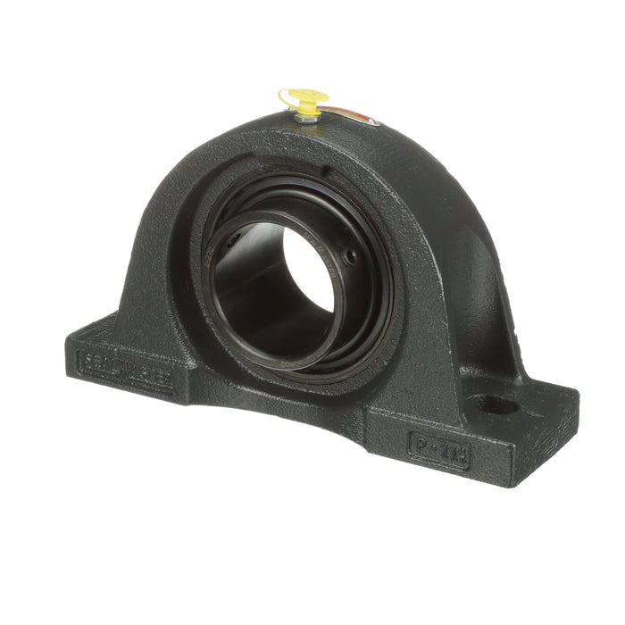 Sealmaster NPL-16C Mounted Ball Bearings, Black Oxide Bearing, Pillow Block Bearings, 1" Diameter, Cast Iron Housing, Set Screw Locking, Contact Seal, Wide Inner Race