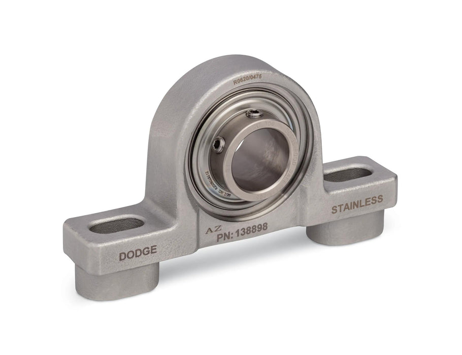 P2BSO-SCFS-012-SHFS Set Screw Food Safe Standoff 2-Bolt Pillow Block Bearing