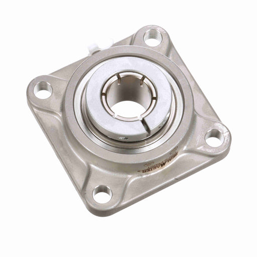 Sealmaster CRFS-PN20T RMW Mounted Ball Bearings, Phosphorous Nickel Coated Bearing, 4 Bolt Flange Bearings, 1-1/4" Diameter, Stainless Steel Housing, Concentric Locking, High Performance Seal (HPS), Reduced Maintenance - Lubed for Life, Wide Inner Race