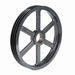2 Groove Cast Iron Bushed Bore Multiple Sheave