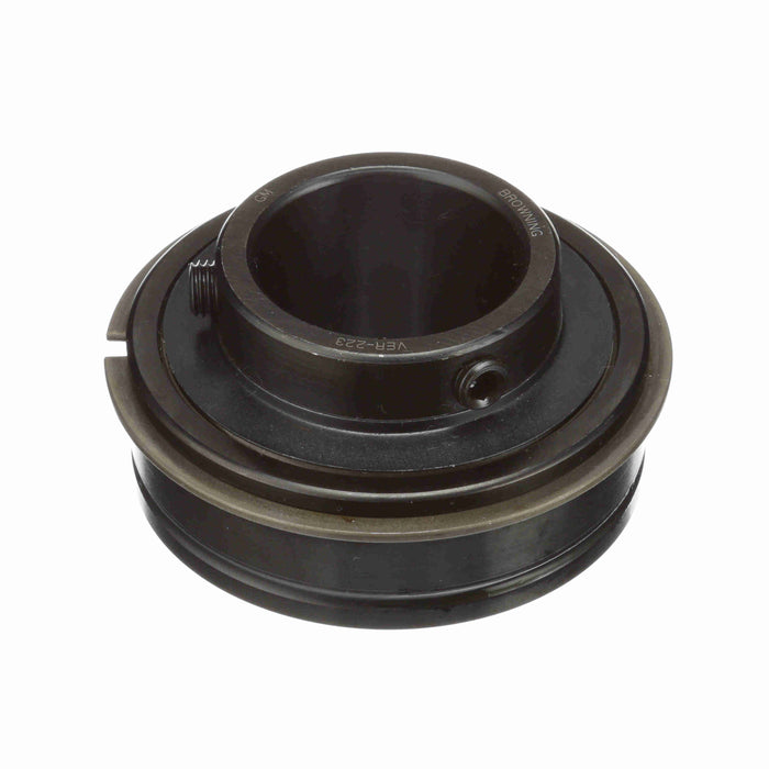 VER-223 Mounted Insert Only Ball Bearing - 52100 Bearing Steel, Black Oxided Inner - Setscrew Lock