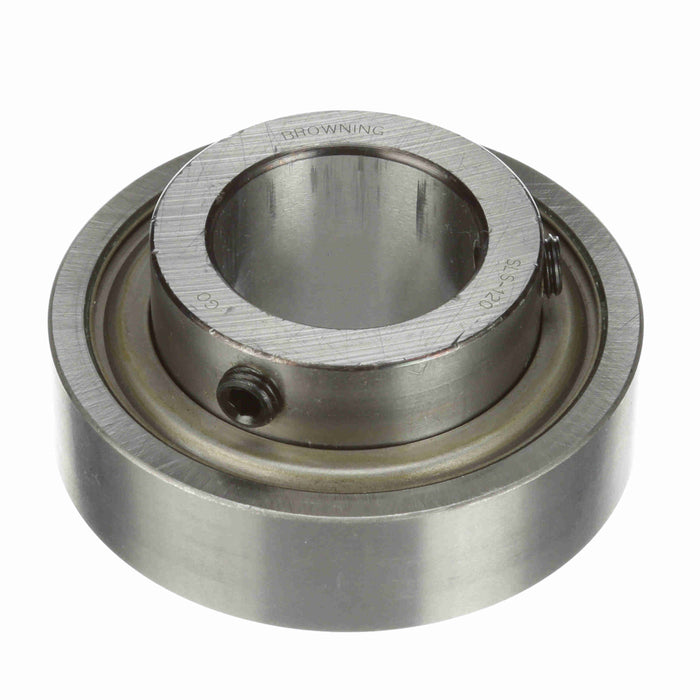 SLS-120 Mounted Insert Only Ball Bearing - 52100 Bearing Steel, Black Oxided - Setscrew Lock