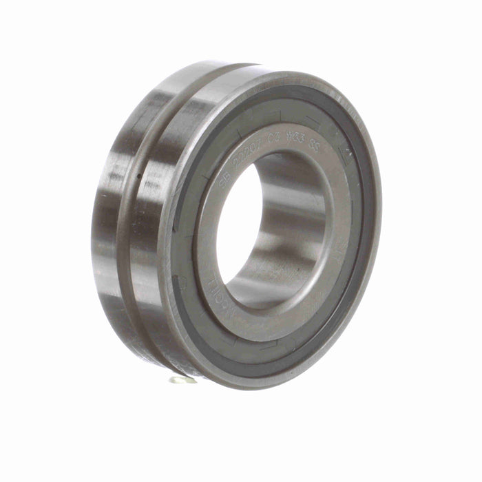 Spherical Roller Bearings 72mm OD 35mm ID Single Seal 23mm Wide Cylindrical Bore C3 Series 222 Oil Hole and Groove 