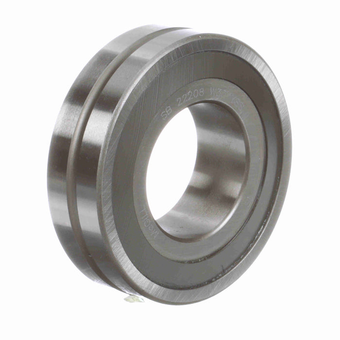 Spherical Roller Bearings 80mm OD 40mm ID Double Seal 23mm Wide Cylindrical Bore C0 Series 222 Oil Hole and Groove 