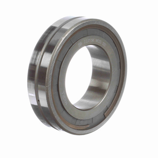 Spherical Roller Bearings 100mm OD 55mm ID Single Seal 25mm Wide Tapered Bore C0 Series 222 Oil Hole and Groove 