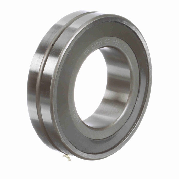 Spherical Roller Bearings 100mm OD 55mm ID Double Seal 25mm Wide Cylindrical Bore C3 Series 222 Oil Hole and Groove 