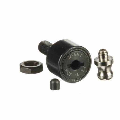 Cam Follower Bearings Stud Mount 16mm OD M6x1.0 Thread Unsealed Screwdriver Slot Cylindrical OD 