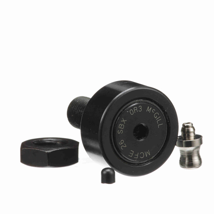 Cam Follower Bearings Stud Mount Eccentric Bushing 26mm OD M10x1.0 Thread Sealed Hex Hole Crowned OD 