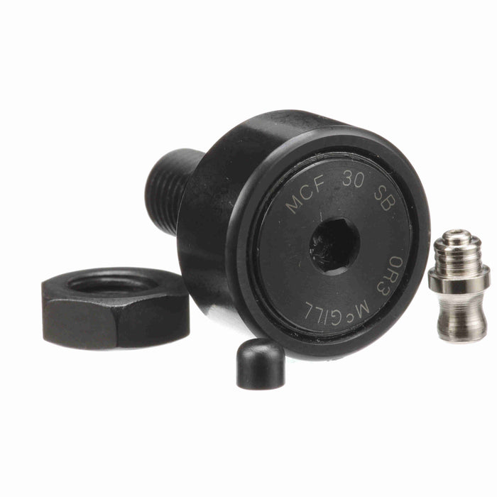 Cam Follower Bearings Stud Mount Eccentric Bushing 30mm OD M12x1.5 Thread Sealed Hex Hole Crowned OD 