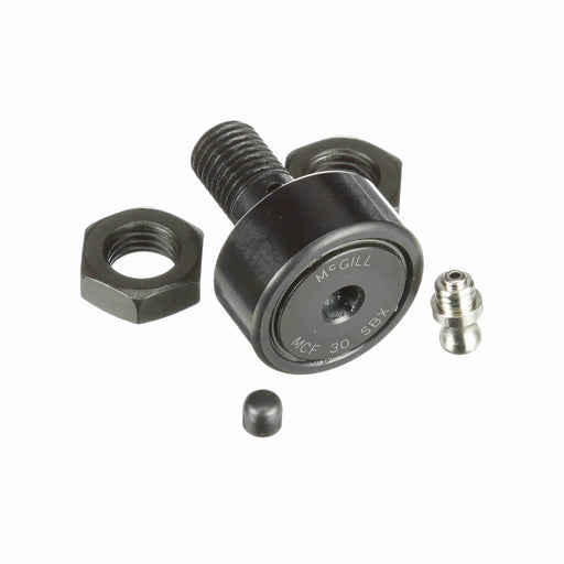 Cam Follower Bearings Stud Mount Eccentric Bushing 30mm OD M12x1.5 Thread Sealed Hex Hole Cylindrical OD 