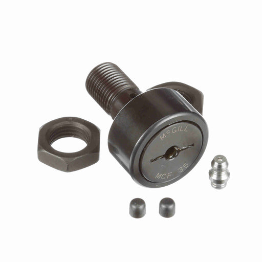 Cam Follower Bearings Stud Mount 35mm OD M16x1.5 Thread Unsealed Screwdriver Slot Crowned OD 