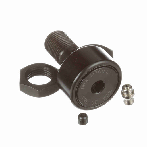 Cam Follower Bearings Stud Mount Retained (Caged) Rolling Elements 35mm OD M16x1.5 Thread Unsealed Hex Hole Cylindrical OD 