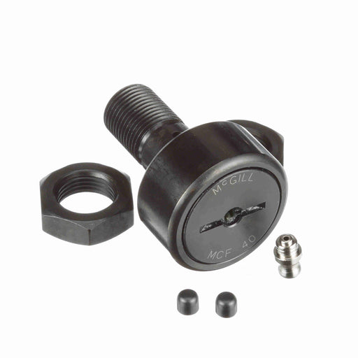 Cam Follower Bearings Stud Mount 40mm OD M18x1.5 Thread Unsealed Screwdriver Slot Crowned OD 