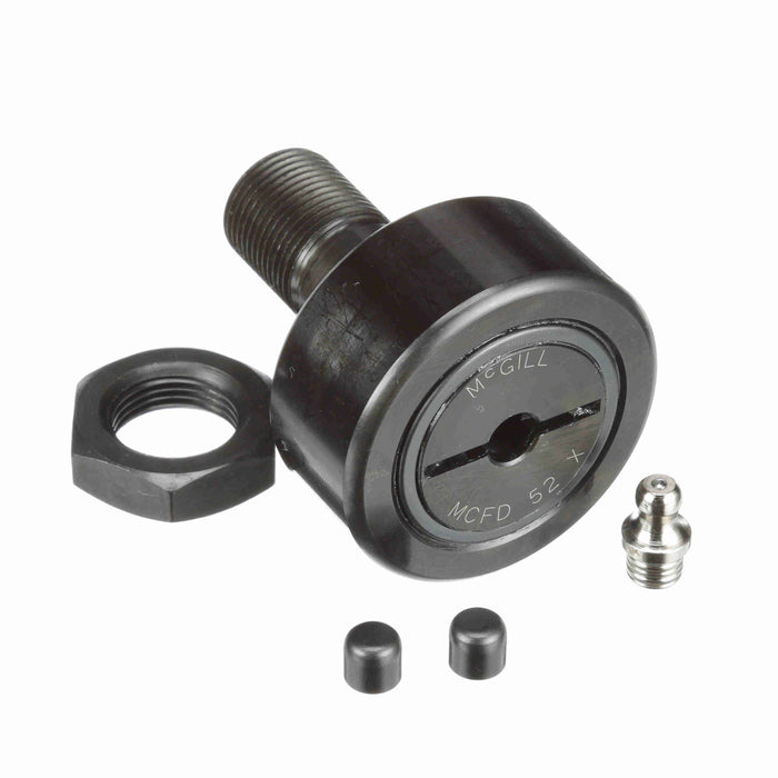 Cam Follower Bearings Stud Mount Heavy Duty 52mm OD M20x1.5 Thread Shielded Screwdriver Slot Cylindrical OD 