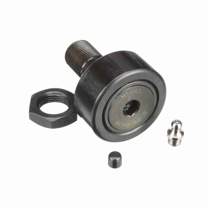 Cam Follower Bearings Stud Mount Heavy Duty 52mm OD M20x1.5 Thread Shielded Hex Hole Crowned OD 