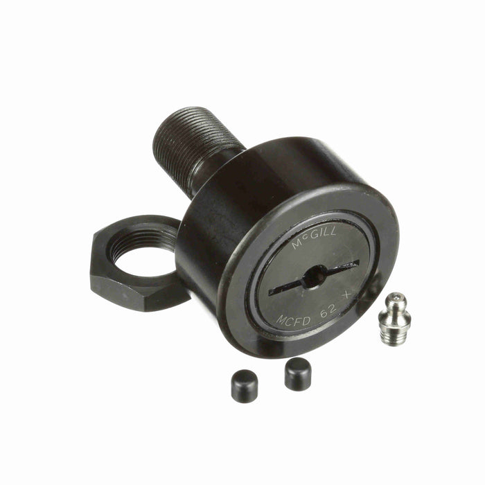 Cam Follower Bearings Stud Mount Heavy Duty 62mm OD M24x1.5 Thread Shielded Screwdriver Slot Cylindrical OD 