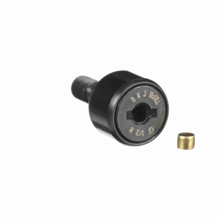 Cam Follower Bearings Stud Mount 1/2" OD #10-32 Thread Unsealed Screwdriver Slot Narrow Roller Width Cylindrical OD 