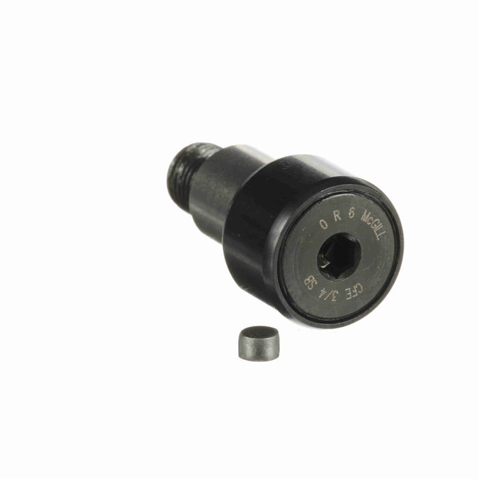 Cam Follower Bearings Stud Mount Eccentric Bushing 3/4" OD 3/8"-24 Thread Sealed Hex Hole Cylindrical OD 