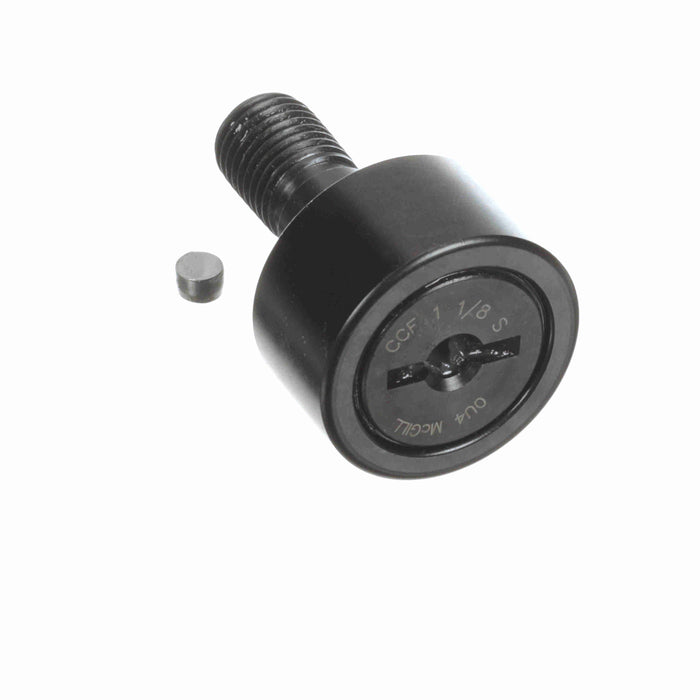 Cam Follower Bearings Stud Mount Crowned OD 1-1/8" OD 7/16"-20 Thread Sealed Screwdriver Slot 