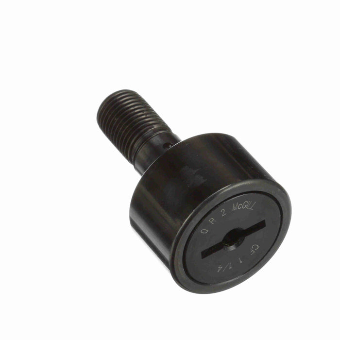 Cam Follower Bearings Stud Mount 1-1/4" OD 1/2"-20 Thread Unsealed Screwdriver Slot Cylindrical OD 