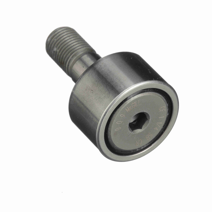 Cam Follower Bearings Stud Mount 1-1/4" OD 1/2"-20 Thread Sealed Hex Hole Corrosion Resistant Cylindrical OD 